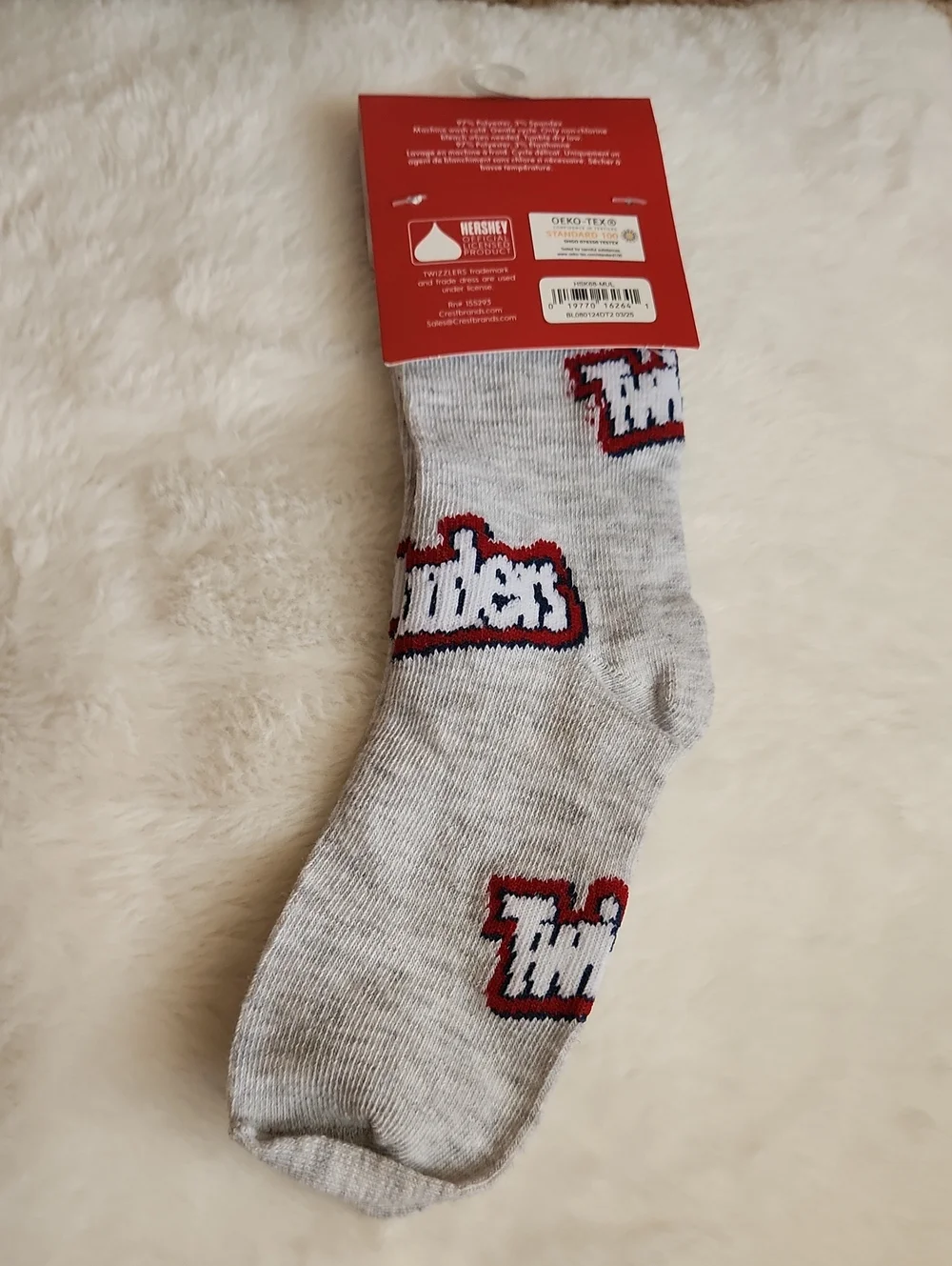 Assorted Candy-Themed Kids Crew Socks – Hershey’s, Kisses, Twizzlers, Tootsie